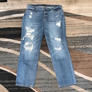 Judy Blue Size 13/31 boyfriend fit ripped jeans